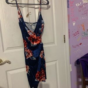 Charlotte Russe, velvet floral tight dress